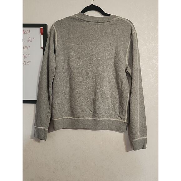 Cheap Monday Womens Ellie Sweat Fleece Sweatshirt sz Medium Gray Embroidered - Picture 9 of 9